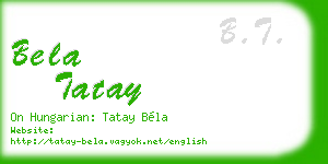 bela tatay business card